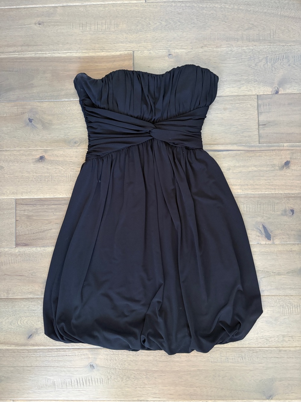 Vintage Max & Cleo black strapless bubble dress US2